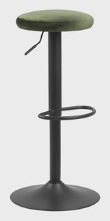 Bendt Barkruk 'Inger' Velvet (zithoogte 62-82cm), kleur Forest Green