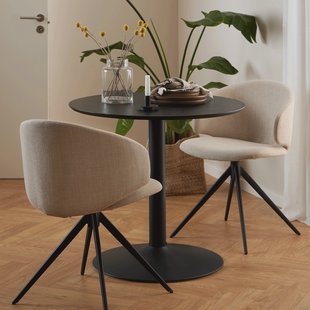 Bendt Ronde Bistrotafel 'Ina' 80cm, kleur Zwart