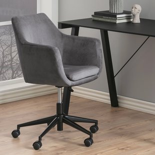 Bendt Bureaustoel 'Rikke' Velvet, kleur Donkergrijs