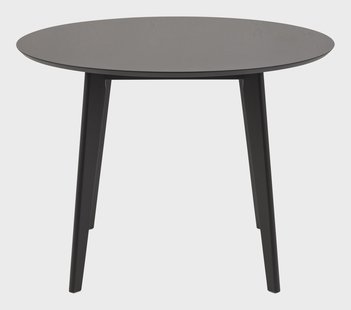 Bendt Ronde Eettafel 'Torkil' 105cm Eikenfineer, kleur Zwart