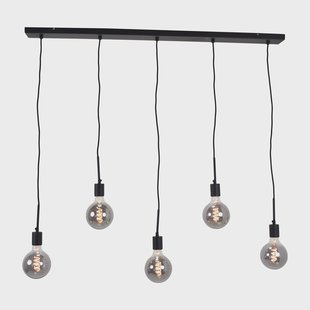 Urban Interiors hanglamp 'Bulby 5-lichts', kleur Zwart