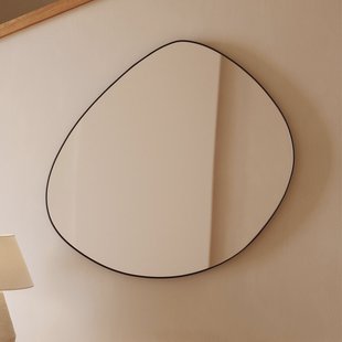 Kave Home Organische Spiegel 'Anera' 90 x 93cm, kleur Zwart