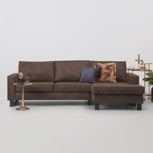 Sohome Loungebank 'Mathew' Rechts, Microleder, kleur bruin