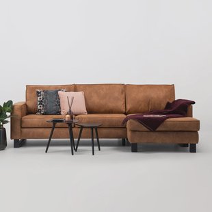 Sohome Loungebank 'Mathew' Rechts, Microleder, kleur cognac