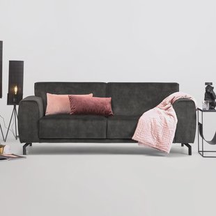 Sohome 3-zits Bank 'Jill' Velvet, kleur antraciet