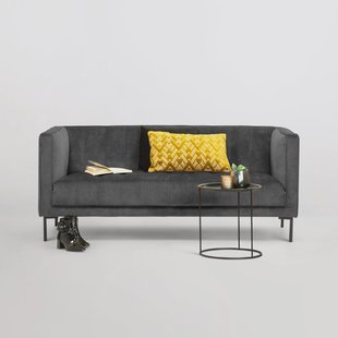 Sohome 3-zits Bank 'Alison' Velvet, kleur antraciet