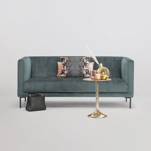 Sohome 3-zits Bank 'Alison' Velvet, kleur petrol