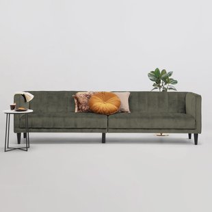 Sohome 5-zits Bank 'Alison' Velvet, kleur hunter