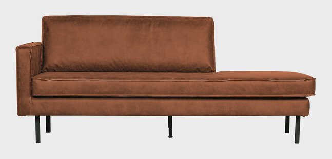 WOOOD Daybed 'Rodeo' Links, kleur Cognac