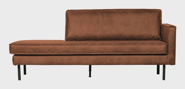 WOOOD Daybed 'Rodeo' Rechts, kleur Cognac