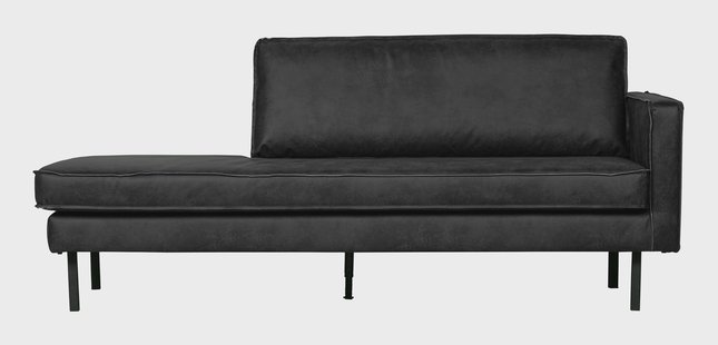 WOOOD Daybed 'Rodeo' Rechts, kleur Antraciet