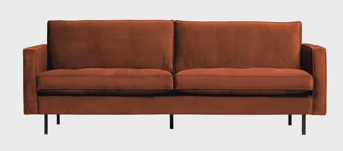 WOOOD Bank Rodeo 2,5-zits, Velvet - Roestbruin - BePureHome
