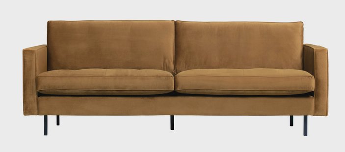 WOOOD Bank Rodeo 2,5-zits, Velvet - Honing Geel - BePureHome