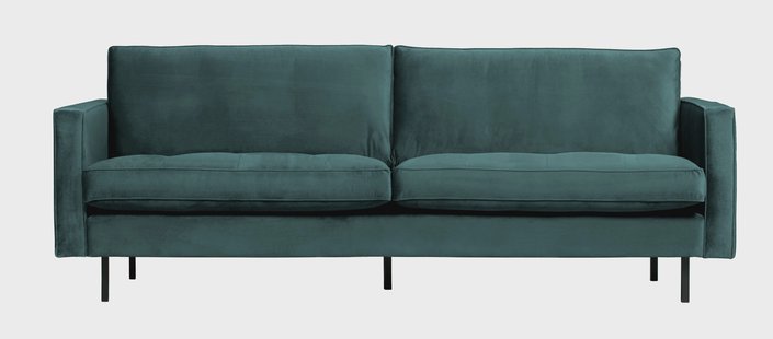 WOOOD Bank 'Rodeo' 2,5-zits, Velvet, kleur Teal