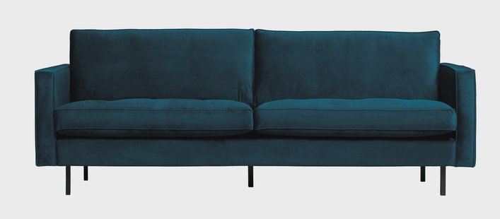 WOOOD Bank Rodeo 2,5-zits, Velvet - Blauw - BePureHome