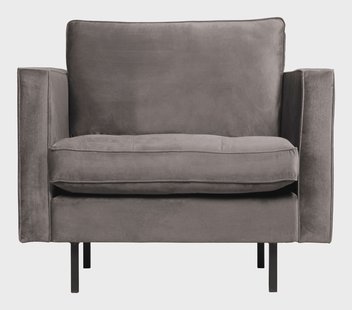 WOOOD Fauteuil 'Rodeo' Velvet, kleur Taupe
