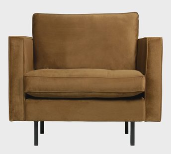 WOOOD Fauteuil 'Rodeo' Velvet, kleur Honing Geel
