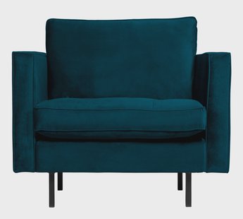 WOOOD Fauteuil 'Rodeo' Velvet, kleur Blauw