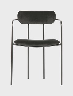 WOOOD Eetkamerstoel 'Ivy' Velvet, kleur Zwart