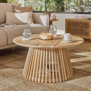 Kave Home Salontafel 'Jeanette' Ø80cm, kleur Naturel