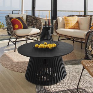 Kave Home Salontafel 'Jeanette' Ø80cm, kleur Zwart