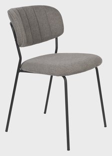 ZILT Eetkamerstoel 'Kolten' kleur Zwart/Lichtgrijs