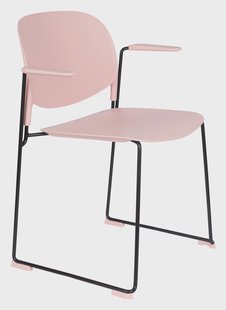 ZILT Eetkamerstoel 'Simon' met armleuning, kleur Roze