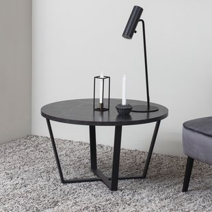 Bendt Ronde Salontafel 'Per' Zwart Marmerlook, Ø77cm