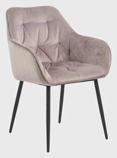 Bendt Eetkamerstoel 'Loren' Velvet, kleur Dusty Rose