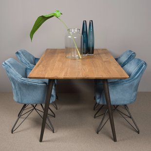 Tower Living Eettafel 'Bresso' Eiken, 220 x 100 cm