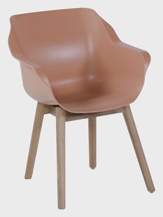 Hartman Tuinstoel 'Sophie Teak' met armleuning, kleur Roze