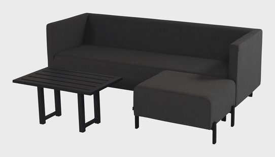 Hartman Loungeset 'Dion' All Weather, kleur Zwart