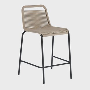 Kave Home Outdoor Barkruk 'Lambton' kleur Beige (zithoogte 62cm)