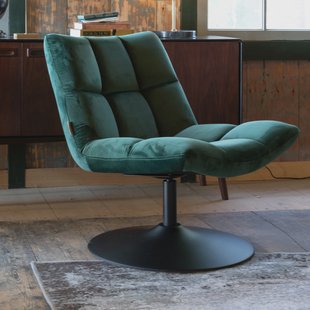 Dutchbone Fauteuil 'Bar' Velvet, kleur Donkergroen