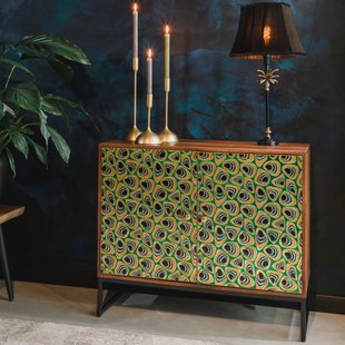 Dutchbone Opbergkast 'Meena' Mangohout, 80 x 95cm