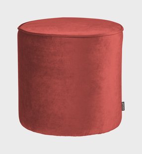 WOOOD Poef 'Sara' Hoog, Velvet, kleur Raspberry
