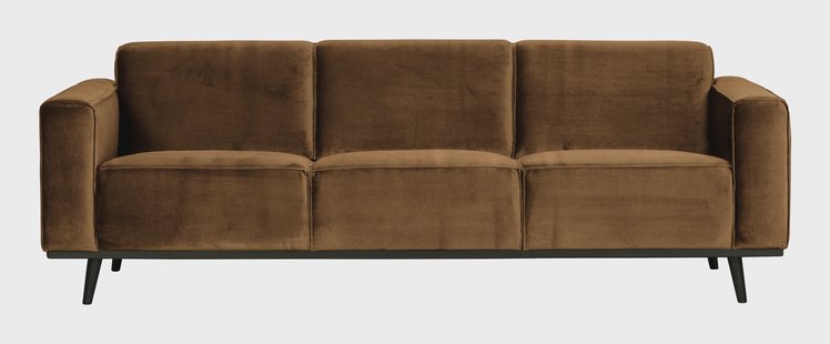 WOOOD Bank 'Statement' 3-zits, Velvet, kleur Honing Geel