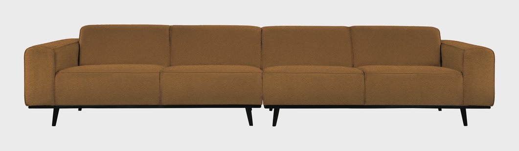 WOOOD Bank 'Statement' 4-zits XL, Bouclé, kleur Butter