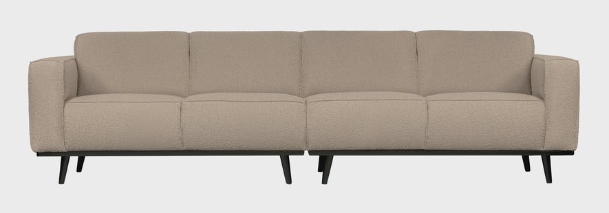 WOOOD Bank 'Statement' 4-zits, Bouclé, kleur Beige