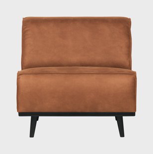 WOOOD Bank 'Statement' 1-zits Element, Eco Leder, kleur Cognac