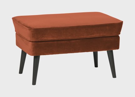 WOOOD Hocker 'Rocco' Velvet, kleur Roest