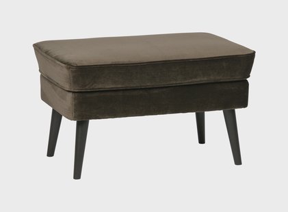WOOOD Hocker 'Rocco' Velvet, kleur Warm Groen
