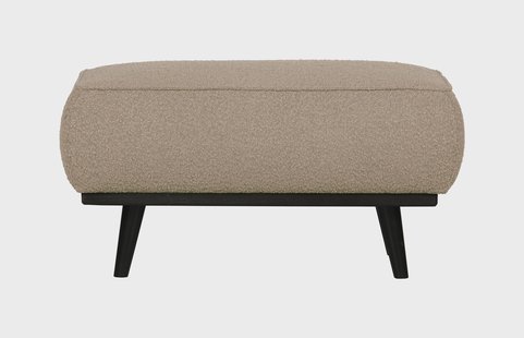 WOOOD Hocker Statement Bouclé - Beige - BePureHome