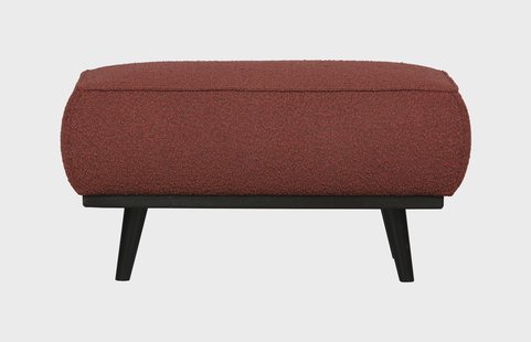 WOOOD Hocker 'Statement' Bouclé, kleur Chestnut