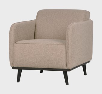 WOOOD Fauteuil 'Statement' Met arm, Bouclé, kleur Beige