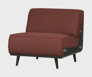 WOOOD Bank 'Statement' 1-zits Element, Bouclé, kleur Chestnut