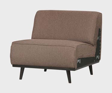 WOOOD Bank 'Statement' 1-zits Element, Bouclé, kleur Nougat