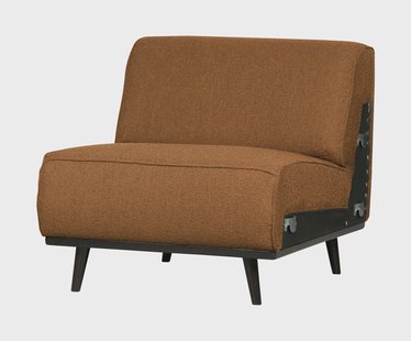 WOOOD Bank 'Statement' 1-zits Element, Bouclé, kleur Butter