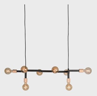 LABEL51 Hanglamp 'Loco', Metaal, 8 lamps, kleur Zwart