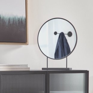 Kave Home Spiegel 'Libia' 45 x 36cm, kleur Zwart